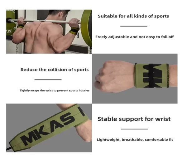 morlan Muñequeras Gym Entrenamento Crossfit Pesas Tela Variedades