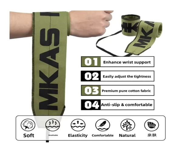 morlan Muñequeras Gym Entrenamento Crossfit Pesas Tela Variedades