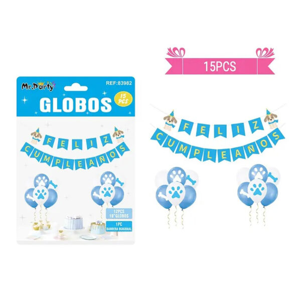 Morlan Set Decorativo de Cumpleaños para Perros – 15 Piezas