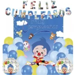 Morlan Set de Cumpleaños Infantil Plim Plim para 12 Personas
