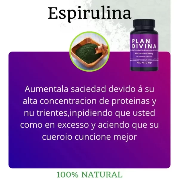 Morlan Suplemento Natural Plan Divina – Control del Apetito y Energía