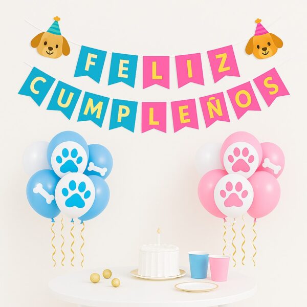 Morlan Set Decorativo de Cumpleaños para Perros – 15 Piezas
