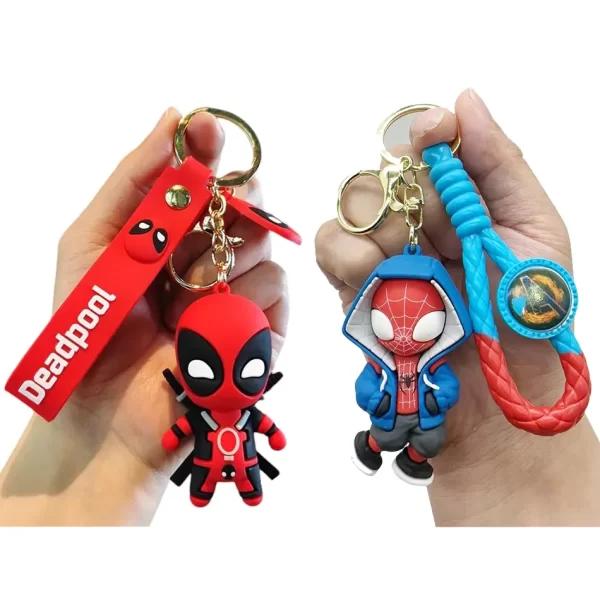 Morlan Llaveros 3D de Superhéroes – Spider-Man y Deadpool