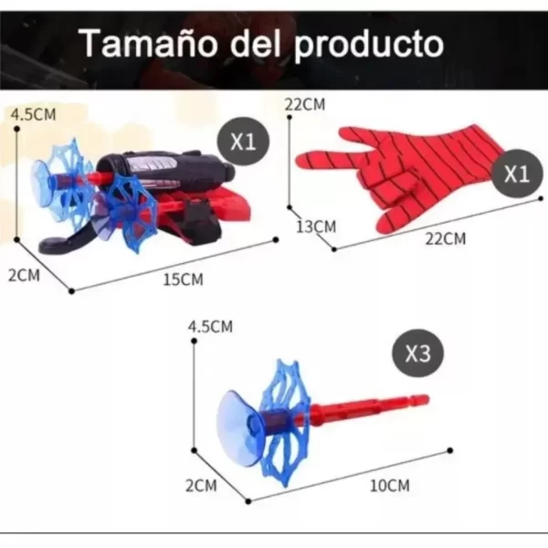 Morlan Guante Spider-Man Lanzador de Telarañas con 3 Dardos