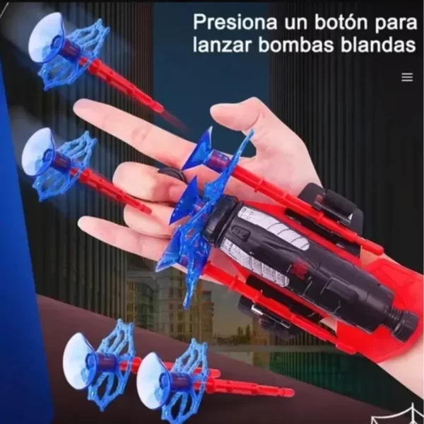 Morlan Guante Spider-Man Lanzador de Telarañas con 3 Dardos