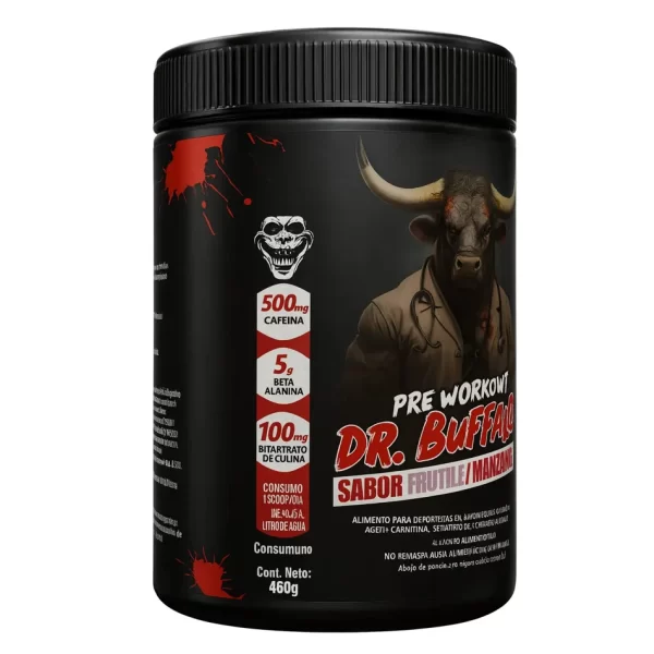 Morlan Pre Workout Dr. Buffalo Sabor Frutilla Manzana