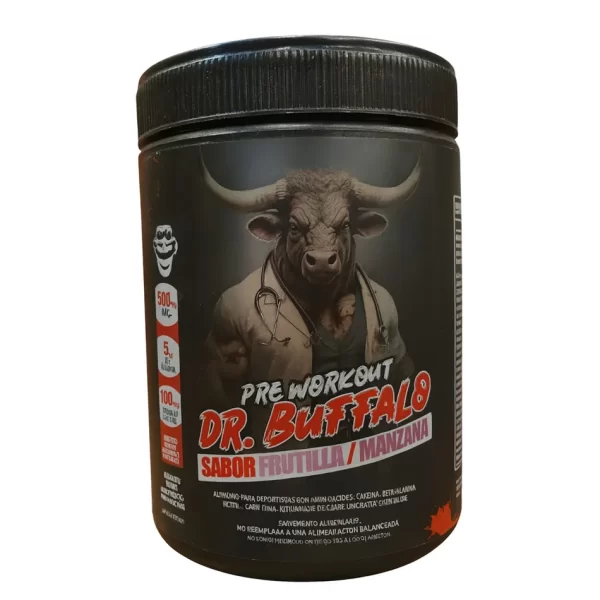 Morlan Pre Workout Dr. Buffalo Sabor Frutilla Manzana