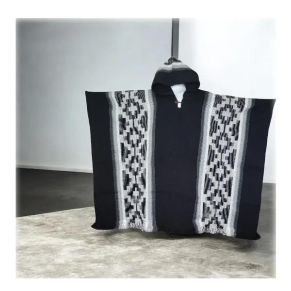 Morlan Poncho de Alpaca Lana Ecuatoriana