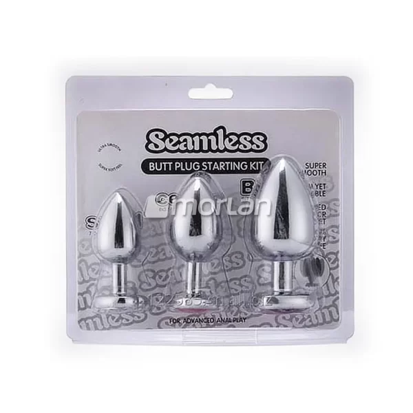 Morlan Kit de Plugs Anales Metálicos 3 Tamaños