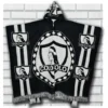 Morlan Poncho Colo-Colo con Capucha | Abrigo Oficial Blanco y Negro