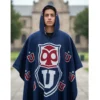 Morlan Poncho Universidad de Chile con Capucha | Abrigo Azul para Hinchas