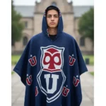 Morlan Poncho Universidad de Chile con Capucha | Abrigo Azul para Hinchas