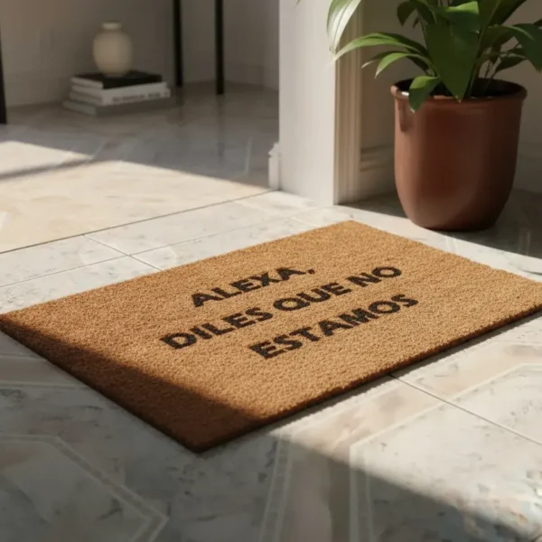 Tapete Limpia Pies Fibra De Coco Alexa, Diles Que No Estamos