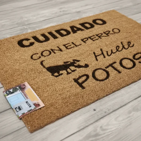 Tapete Limpia Pies Fibra De Coco Cuidado Con EL Perro