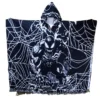 Morlan Poncho Venom Negro con Capucha 80% Lana