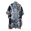Morlan Poncho Dragon Ball Negro con Capucha 80% Lana