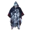 Morlan Poncho One Piece Rojo con Capucha 80% Lana