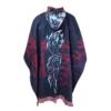 Morlan Poncho Dragon Ball Rojo con Capucha 80% Lana