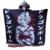 Morlan Poncho Dragon Ball Rojo con Capucha 80% Lana
