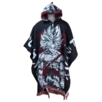 Morlan Poncho Dragon Ball Rojo con Capucha 80% Lana