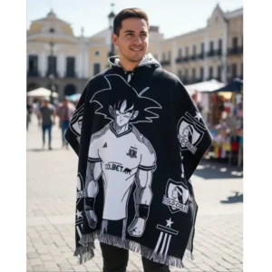 Morlan Poncho Colo-Colo Anime Con Capucha Abrigo, Estilo y Pasión Alba