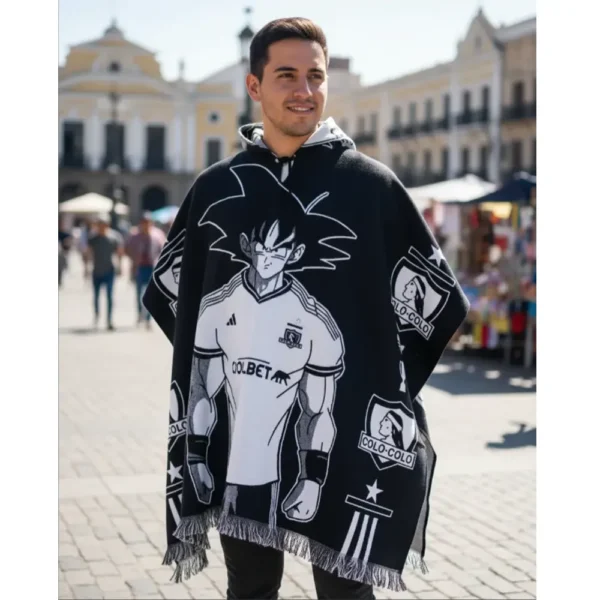 Morlan Poncho Colo-Colo Anime Con Capucha Abrigo, Estilo y Pasión Alba