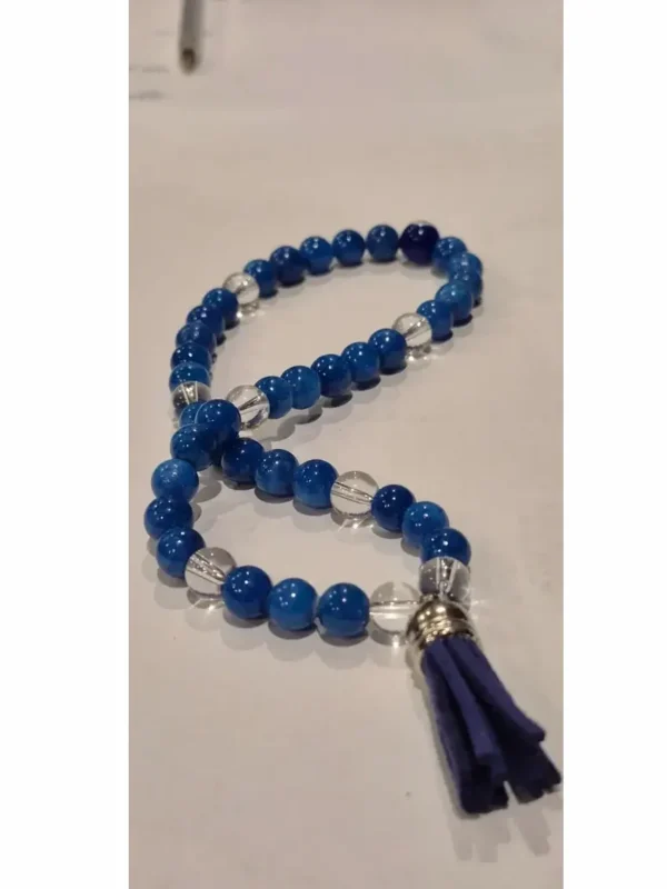 Morlan Japa Mala Azul de 45 Cuentas – Meditación y Energía Positiva
